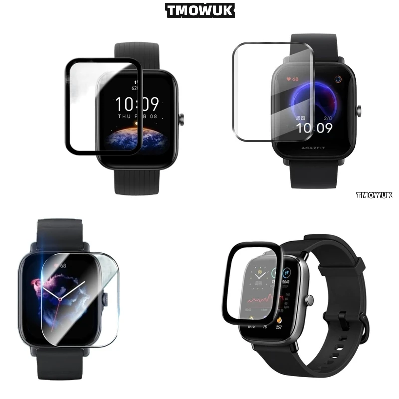 

For Amazfit BIP 3 5 6 U Pro Active Unity GTS 2E 2 3 4 MINI, Full Cover Screen Protector With High Clarity.