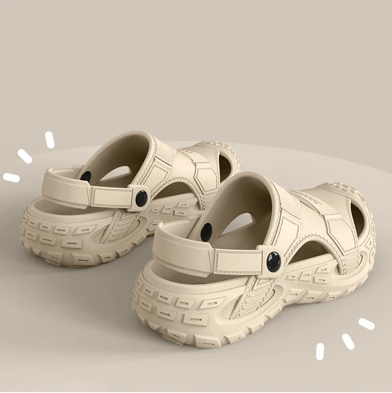 Sommer Herren Outdoor Clog Sandalen EVA Atmungsaktiv Rutschfest Geschlossene Zehenpartie Verschleißfeste Strandpantoffeln – Detail 10