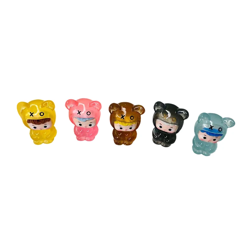 1Pc Mini Luminous Cartoon Micro Ornaments Miniature Animal Potted Decoration Home Micro Landscape Accessories