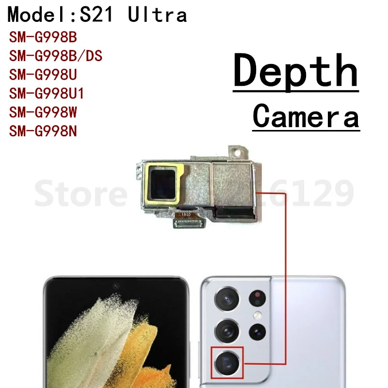 Full Set Main Back Facing (Telephoto + Depth + Wide) Camera Flex Cable For Samsung Galaxy S21 Ultra SM-G998B/DS SM-G998