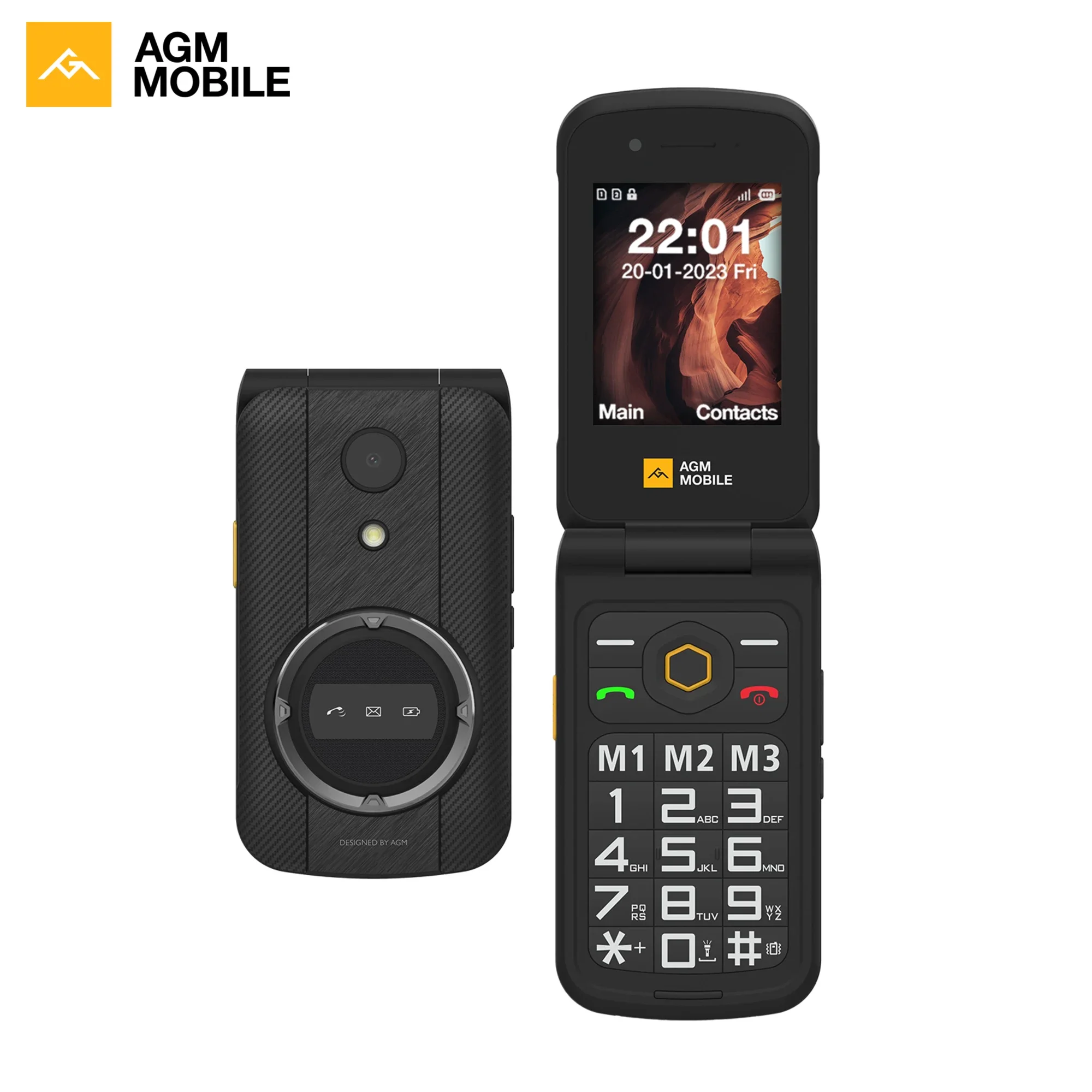 [RTS] AGM M8 One Click Call 1500mAh Flip 4g Phone Flip Button Phones Cheap Flip Phone