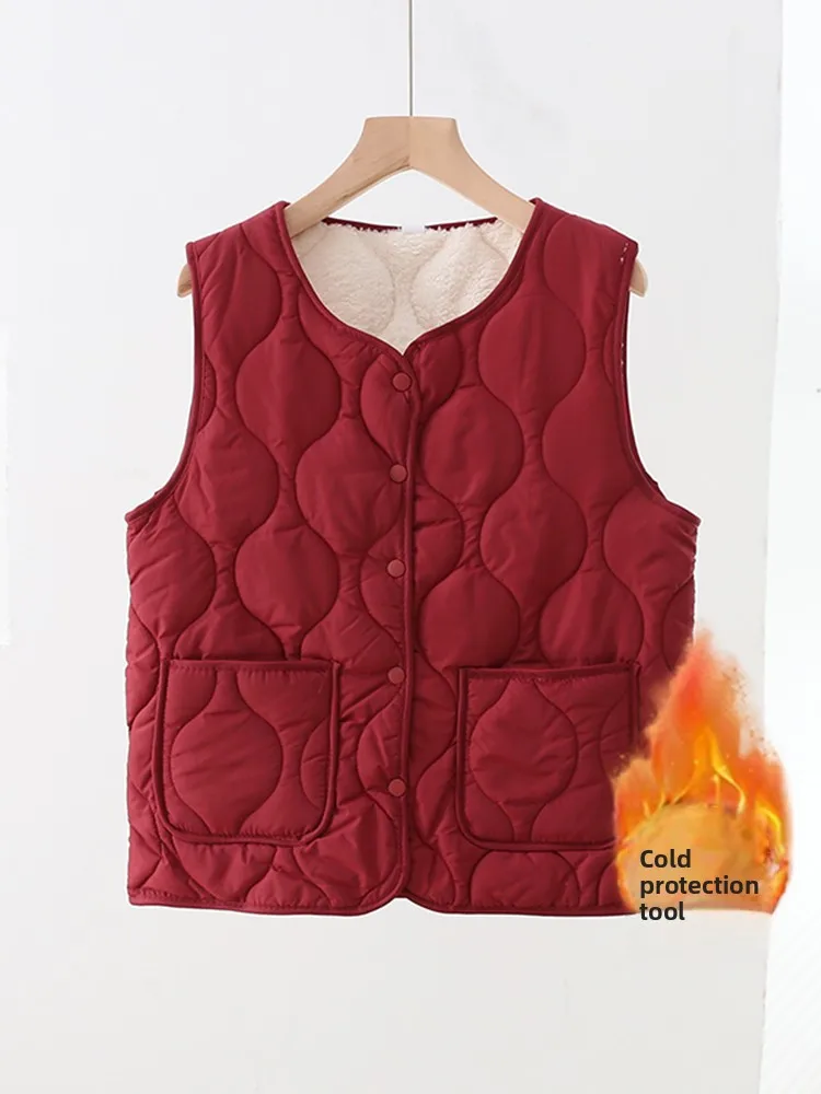 

Свободный хлопковый жилет, женская верхняя одежда, зимнее модное корейское пальто на пуговицах, большой размер, теплый защитный топ