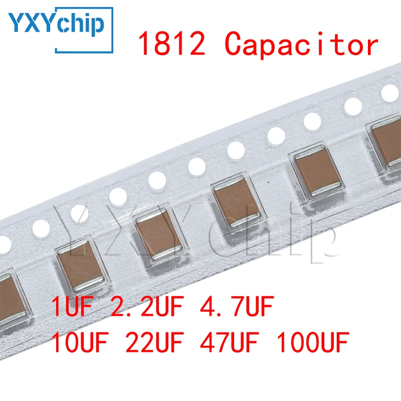 10PCS SMD Capacitor 1UF 2.2UF 4.7UF 10UF 22UF 47UF 100UF 10V 16V 25V 35V 50V 63V 100V 200V 500V X7R X5R ±10%=K ±20%=M