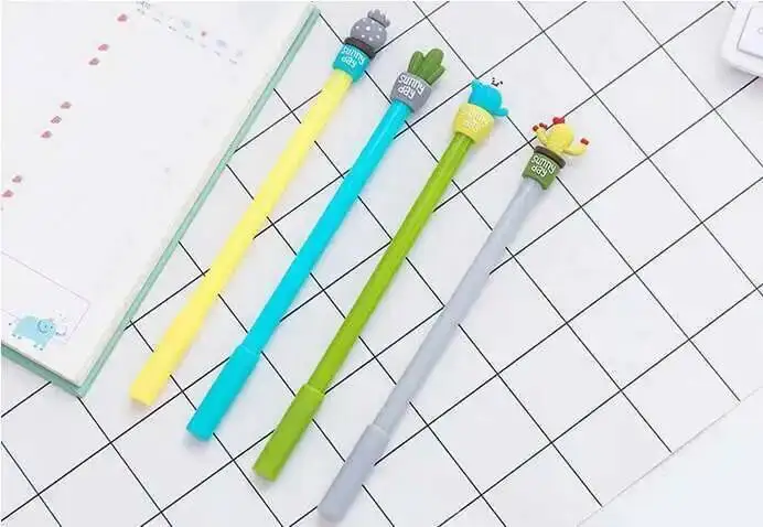 1-teiliges Lytwtw's Briefpapier, süßer Kawaii-Kaktus-Gelstift, Schule, Bürobedarf, kreativ, süß, hübsch, hübsche Griffe, lustig – Detail 16