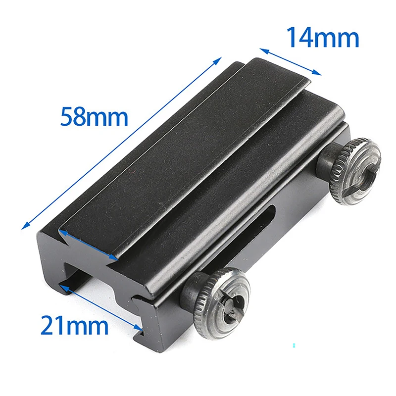 1x Dovetail Rail Extension 20mm To 14mm Scope Rail Mount Conversion Base Picatinny Weaver Adapter Hunting Tactical Accessories