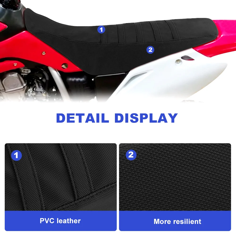Motorcycle Non-Slip Seat Cover Fit For Honda XR650L XR 650L 1993-2021 2022 2023 2024 Striped Gripper Seat Saddle Cushion Cover