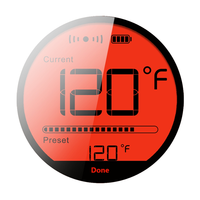 B47B-For BBQ Smoker Oven Cooking Digital Wireless Bluetooth Thermometer Meat Food Grill Kitchen Thermometer With 4 Probes