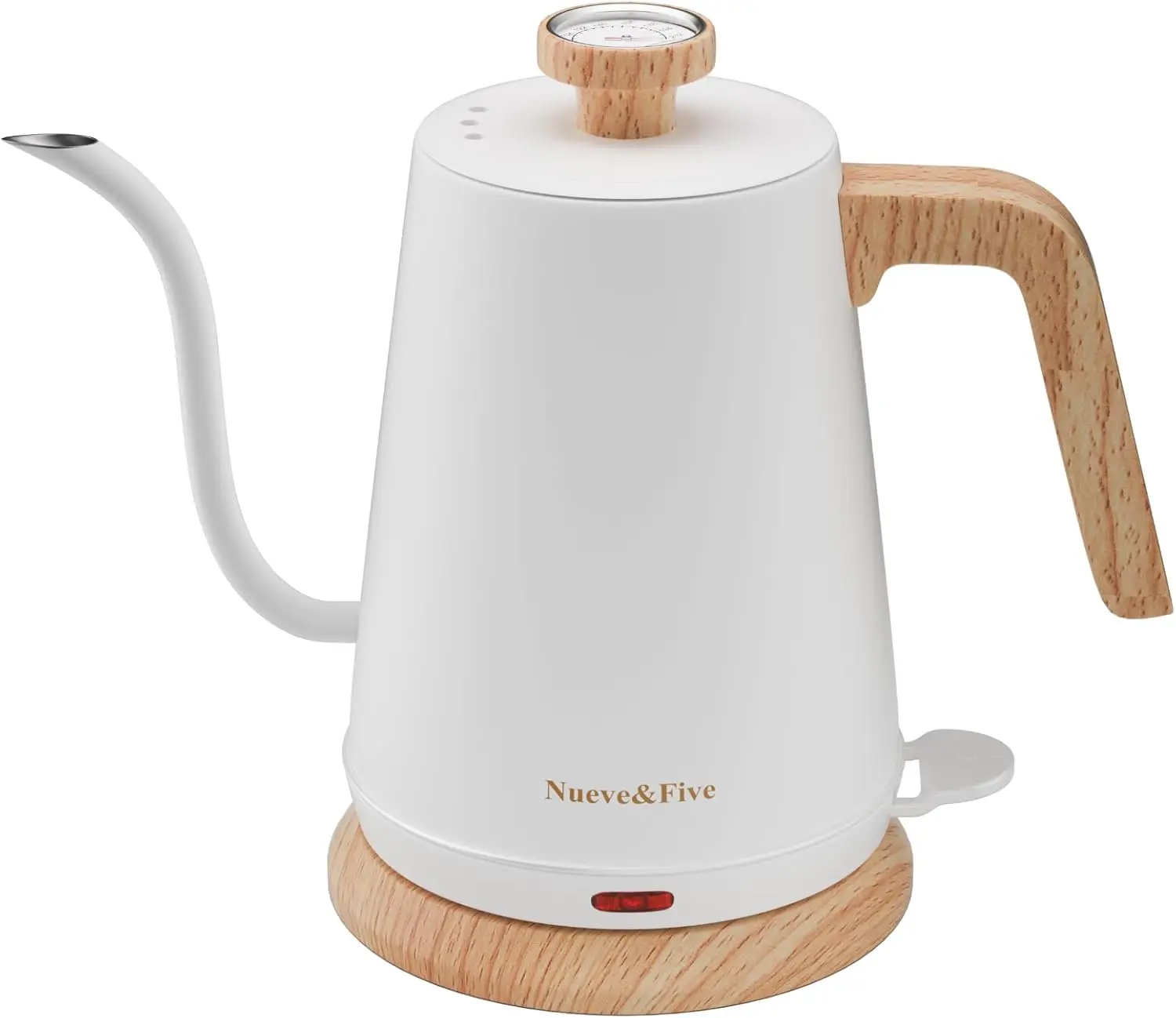 

Gooseneck Electric Kettle with Thermometer, 1L Auto Shut-Off Stainless Steel Water Boiler for Coffee & Tea