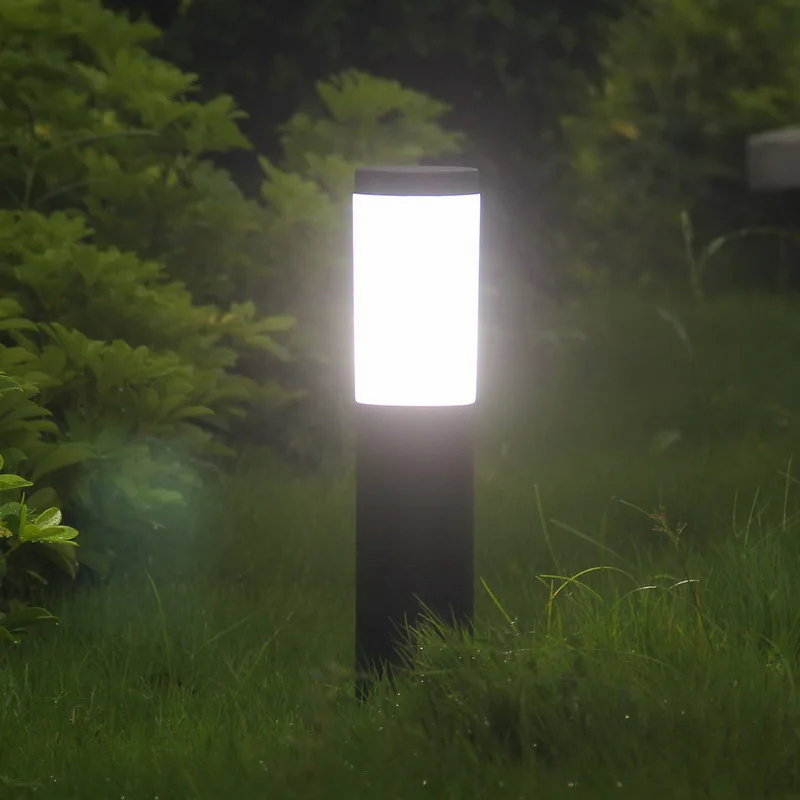 

One meter led lawn light with black silver body 12W e27 socket garden lamp milk cover landscape lighting