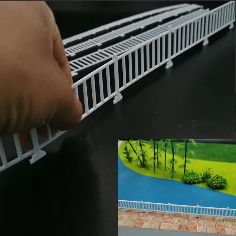 Ho Scale Railing Model 1:87 1:50 1:35 1:24 Isolation Guardrail Protective Fence Architecture Building Materials for Diorama 1Pc