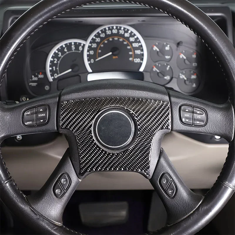 

For Hummer H2 2003-2007 Soft Carbon Fiber Car Steering Wheel Panel Decoration Sticker Car Interior Protection Accessories