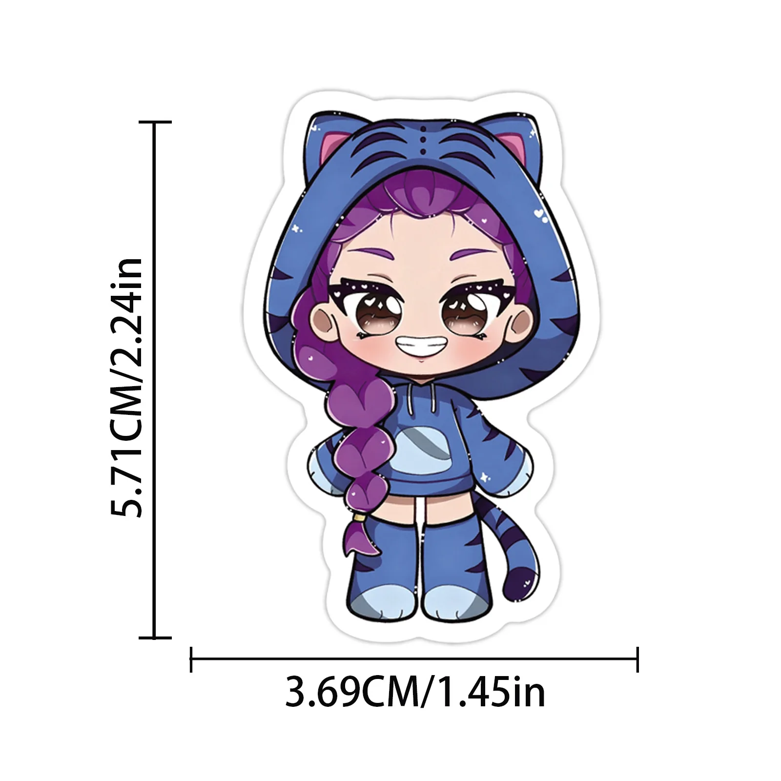 10/50 قطعة لطيف Q نسخة KPop شيطان الصيادين ملصقات الرسوم المتحركة فيلم الشارات DIY بها بنفسك اللعب المحمول الغيتار سيارة دراجة الكتابة على الجدران الديكور #6