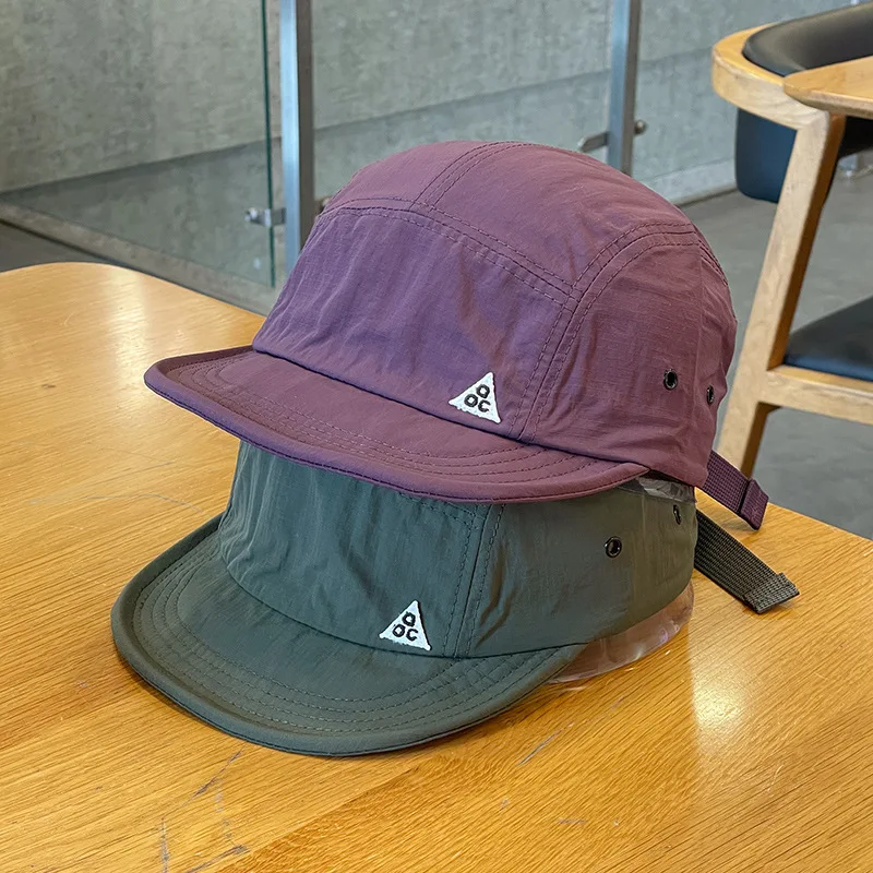 Gorra de béisbol japonesa de secado rápido para hombre y mujer, protector solar de verano para exteriores, informal, versátil, con 5 solapas, para acampar