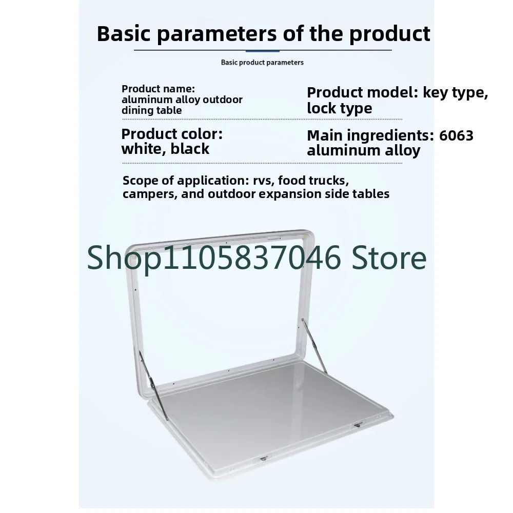 RV dining table trailer trailer bed modification accessories outdoor folding table side flip hanging external board