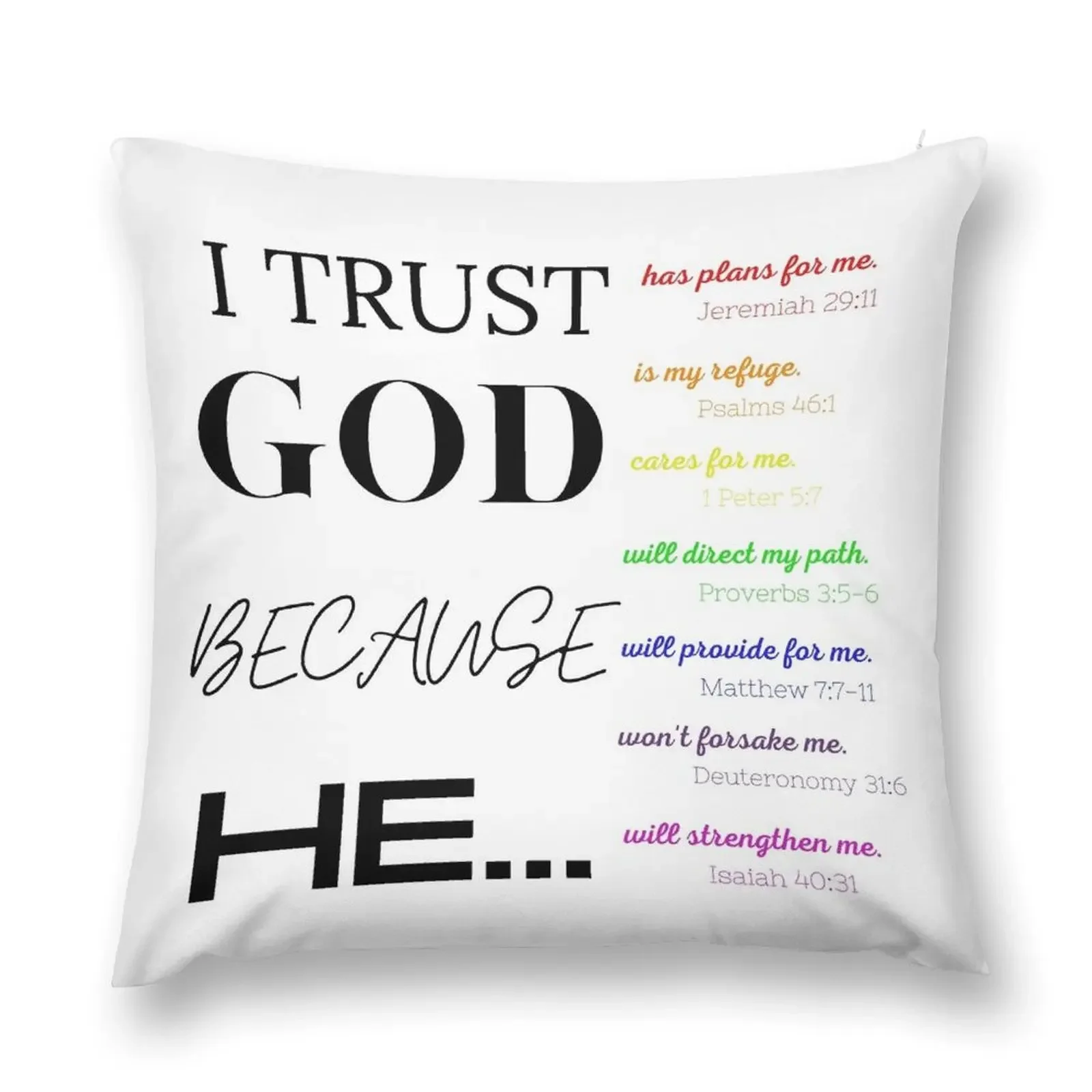 

I trust God (rainbow) Throw Pillow Pillow Case luxury home accessories Plaid Sofa pillow