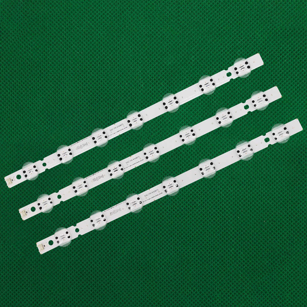 3PCS LED backlight strips apply to for  43UM7500PLA SSC_Y19_43UM75 SSC_Y19 Trident_43UM75_REV00_181029 EAV64592501 7LED 445mm