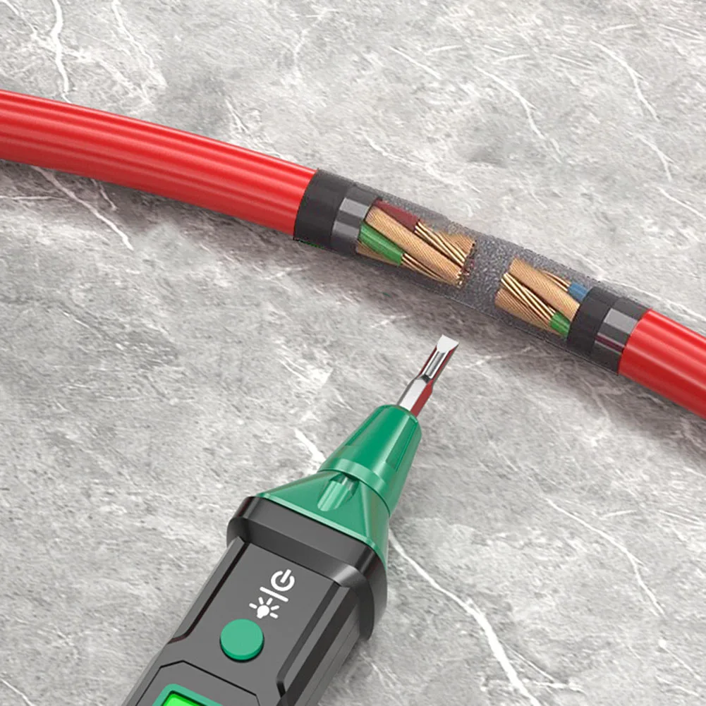 

1 шт., цифровой детектор напряжения, тестер, ручка 12-400 В переменного тока с ЖК-экраном для электрика, встроенное освещение, электрический датчик, тестовые инструменты