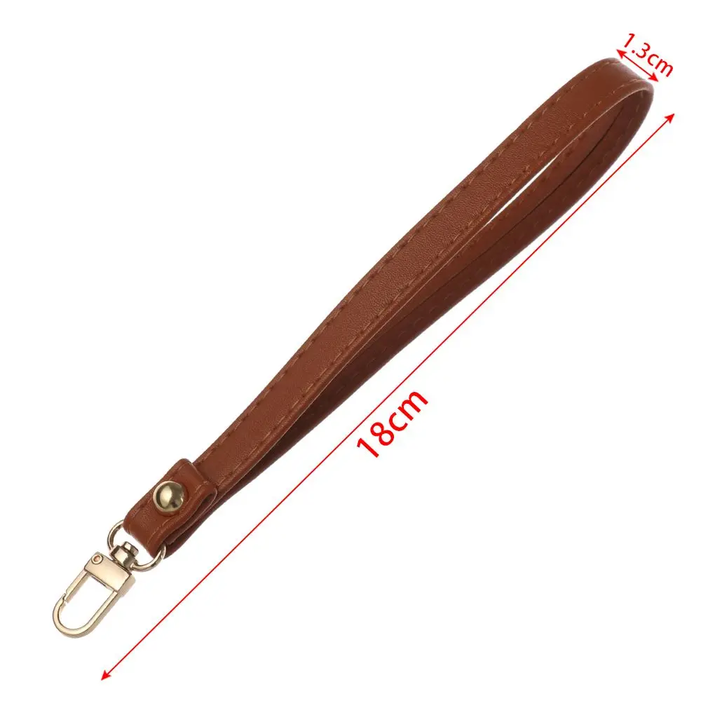 Fashion Waterproof PU Leather Wallet Strap Belt Portable Replaceable Handbag Straps Key Belt Metal Bag Wrist Strap