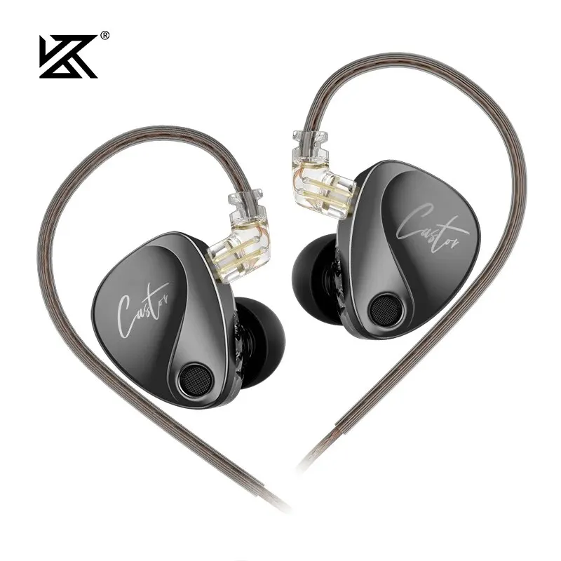KZ Castor douszne słuchawki HiFi 2DD dynamiczne wysokiej klasy regulowane zbalansowane słuchawki armaturowe słuchawki monitorujące słuchawki douszne z redukcją szumów