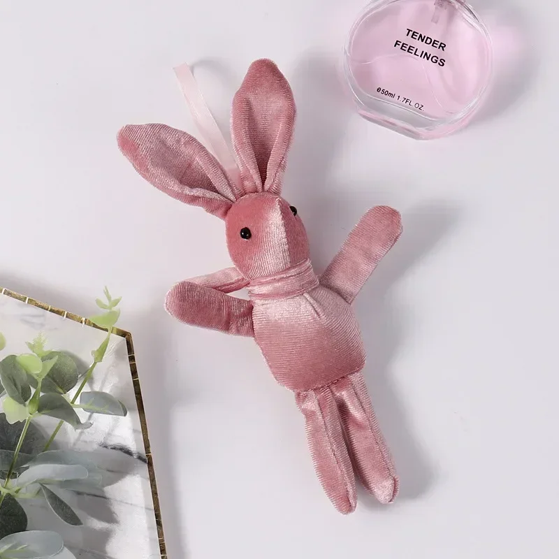 1pc 20CM Rabbit Plush Toy Keychain Pendant Valentine's Day Gift Doll Accessory Gift  Charms Plush Toy Pendant Backpack Ornaments