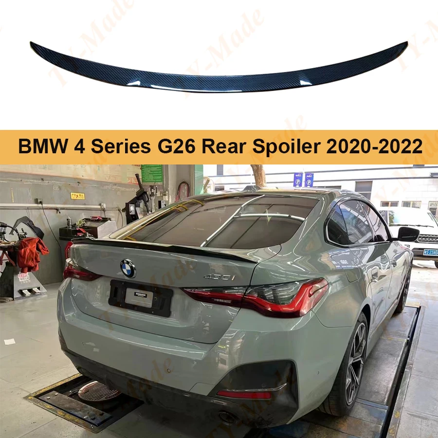 

G26 Real Carbon Fiber / FRP Car Boot Lid Lip Rear Trunk Spoiler Wing For BMW 4 Series G26 425i 4 Doors 2020 2021 2022