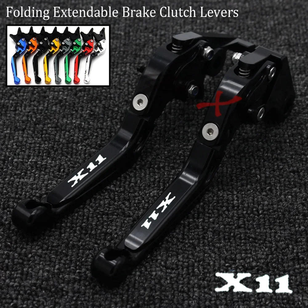 

Motorcycle CNC Aluminum Foldable Brake Clutch Levers For Honda X-11 1999-2002 2000 2001 Adjustable Folding Extendable X11 X 11