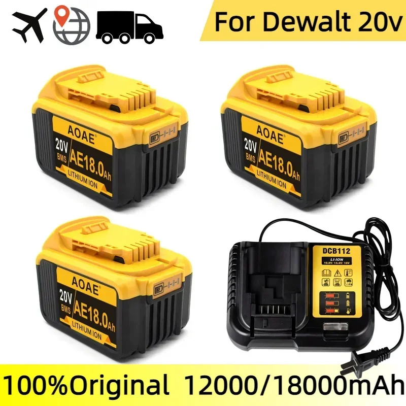 12000mAh/18000mAh 20V for Dewalt Power Tool Battery DCB206 DCB206 DCB205 DCB200 DCB207 DCB209 DCD740 DCD740B