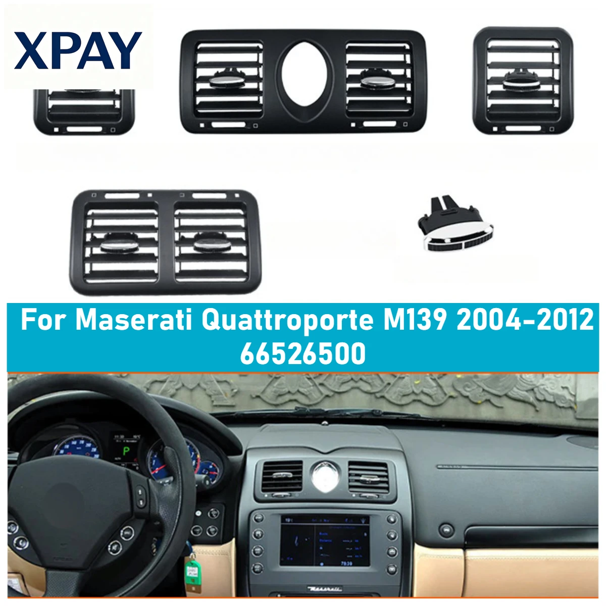 

Car New Car Front Rear Dashboard Air Vent Slider AC Vent Grille Outlet Panel Cover For Maserati Quattroporte M139 2004-2012 6652
