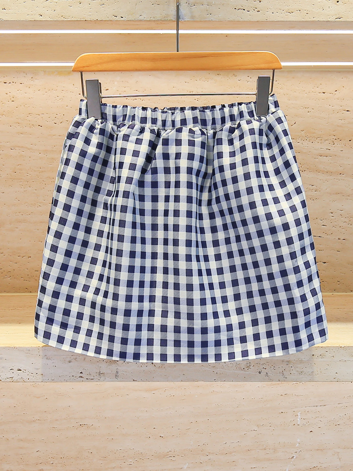 

High Waist Plaid Skirt Versatile Ele Women's Premium Faion Summer 2025 A-Line Commute Sle Stand Fit ort Skirt