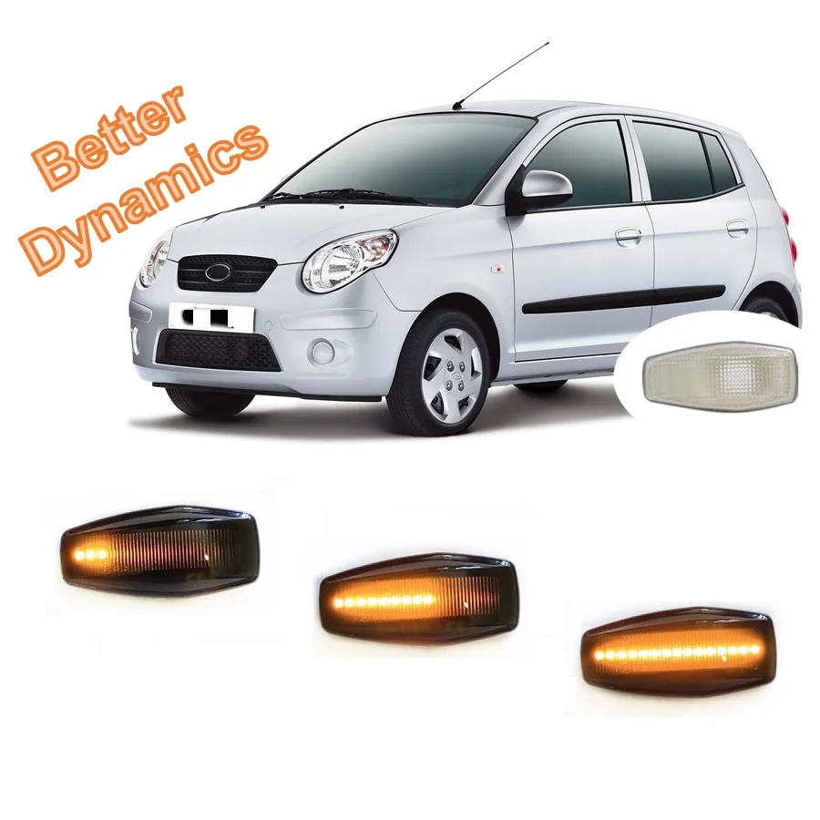 for KIA Picanto Morning BA 2004 2005 2006 2007 2008 20009 2010 2011 Sequential Indicator Dynamic LED Side Marker Signal Light