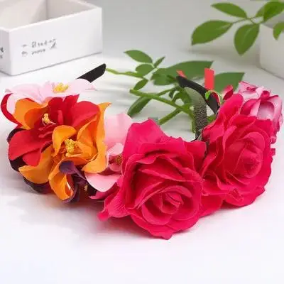 

Floral Headband Flower Hair Band Lightweight Comfortable for Halloween Christmas Masquerade Wedding Event Wear
