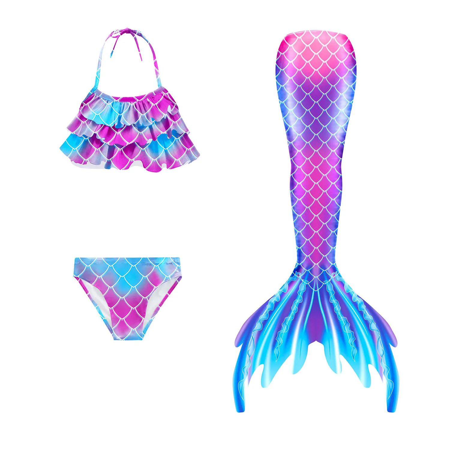 Mermaid summer swimsuit Cosplay Dreamy Mermaid tail Costume Halloween for kid model mermaid Tail