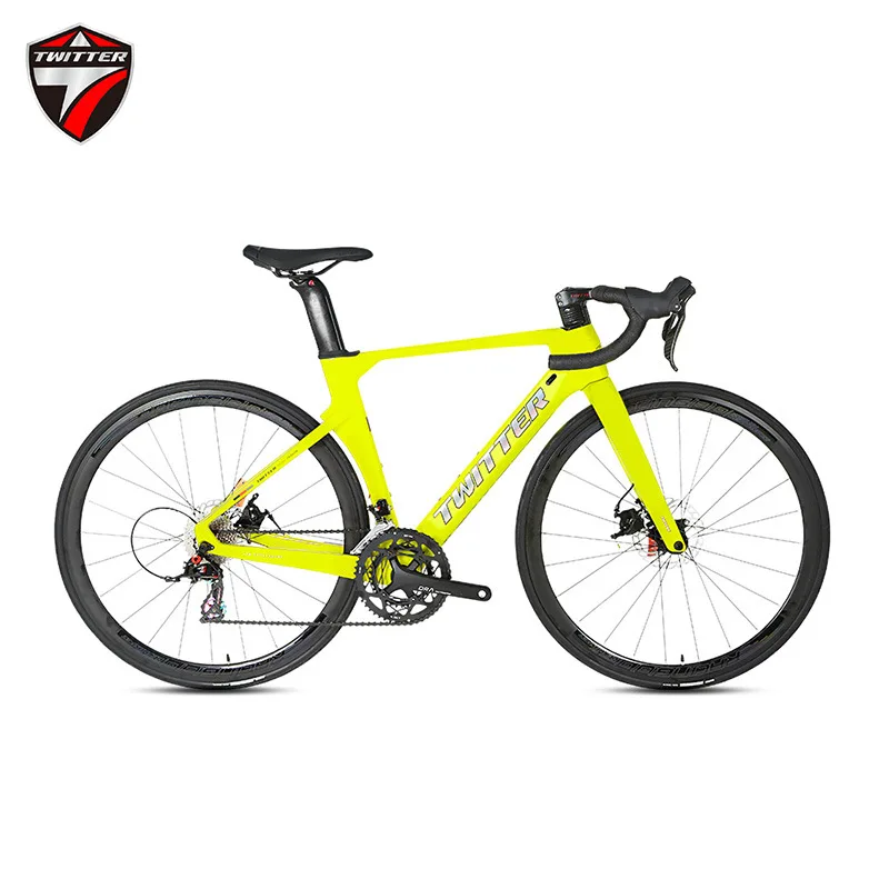 

TWITTER Road bicycle 43.5CM56CM R10 Disc Brake RS-22S Fully Hidden Internal Routing Carbon Fiber Road bicicleta 700C Gravel Bike