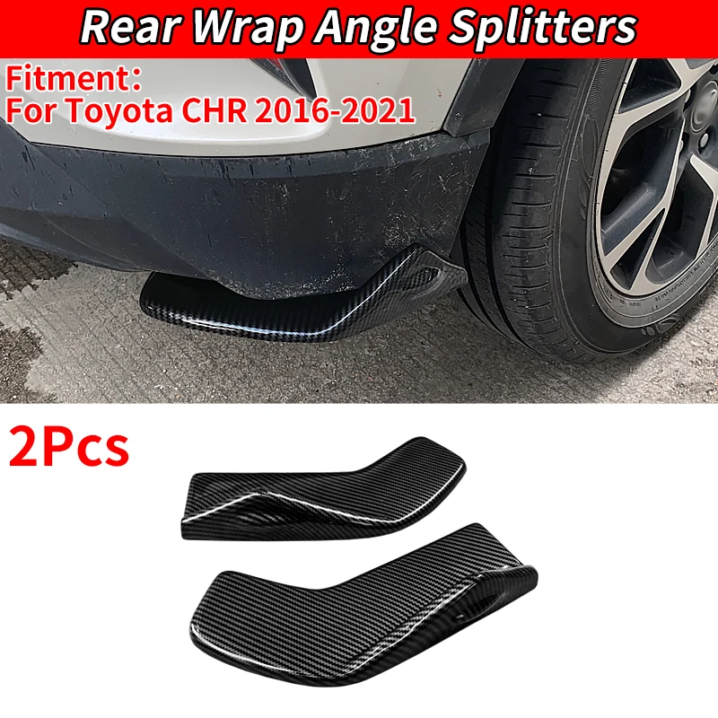 

High Quality Car Accessories ABS For Toyota CHR 2016-2021 Rear Bumper Splitters Aprons Lip Spoiler Diffuser Wrap Angle Protector