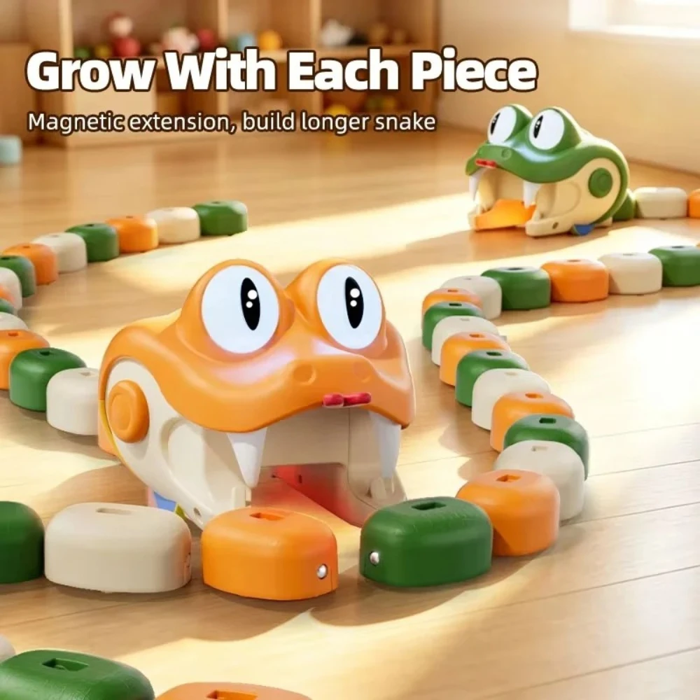 Remote Control Magnetic Greedy Snake Battle Toy Interactive Counting Game Educational Competitive RC Toy  Birthday Gift view 2