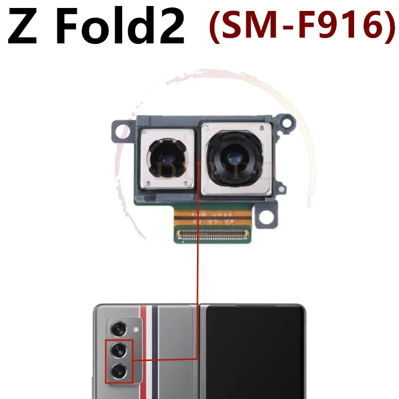 Rear Front Camera For Samsung Galaxy Z Fold 2 3 4 Fold2 Fold3 Fold4  5G Back Selfie Small Frontal Camera Module Flex