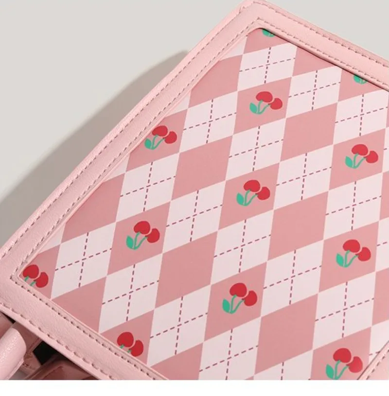 Nuove simpatiche borse a tracolla rosa per le donne 2024 Lolita borsa a tracolla ragazze Kawaii Strawberry Print Handbag primavera fuchucaymna22ea