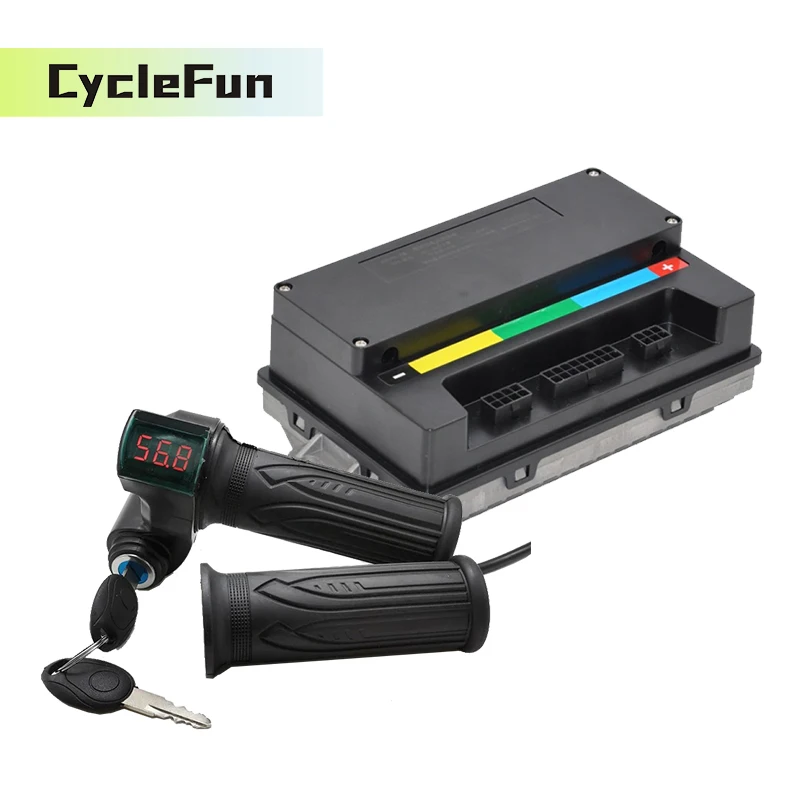 

VOTOL 55A EM50S EM-50 48V 60V FOC BLDC Sine Wave Controller with Twist Throttle For 1KW Electric Scooter Motorcycle Motor