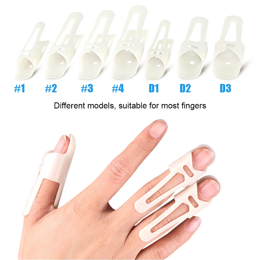 Tcare 7Pcs/Set Mallet Finger Splints Brace Protector Adjustable Broken Fingers Joint Stabilizer Straightening Arthritis Knuckle