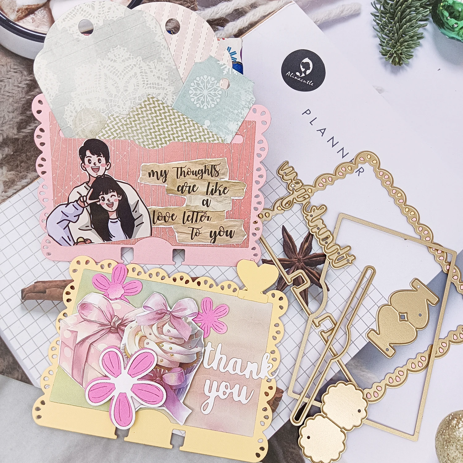 Danke/Rolodex Metall-Stanzform für Valentinstag, Geschenk, Papierhandwerk, handgefertigte Kartenherstellung, DIY-Grußkarte, Scrapbooking