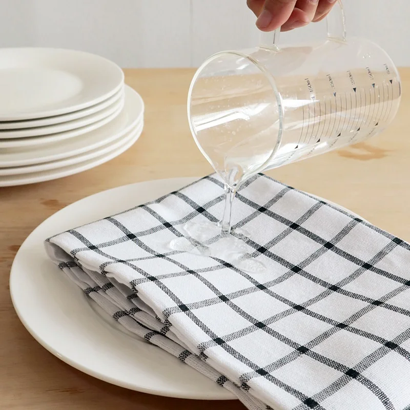 4 Piece Cotton Dish Cloths for Kitchen Use Absorbent Soft and for lint Free Designed for Frequent Washing and Long Term Use