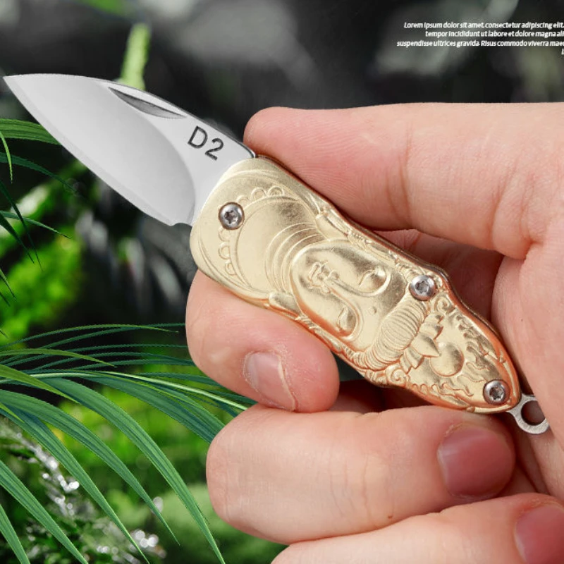 Patronus mini knife white copper folding key knife open express tool chain knife EDC outdoor portable