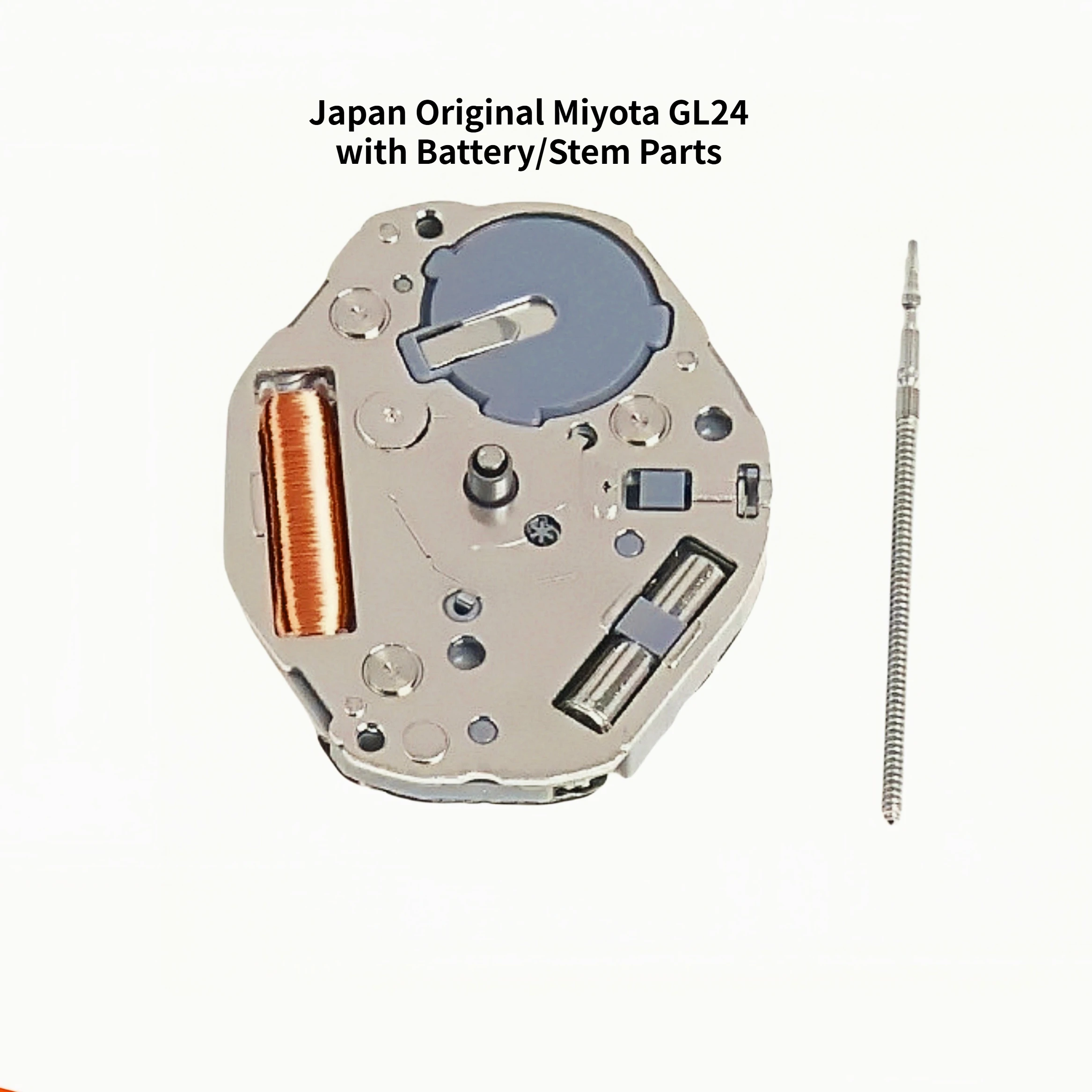 

Оригинальный японский оригинальный Miyota GL24, 2-стрелочный импортный кварцевый механизм с батареей/детальми штока, ремонт, замена аксессуаров