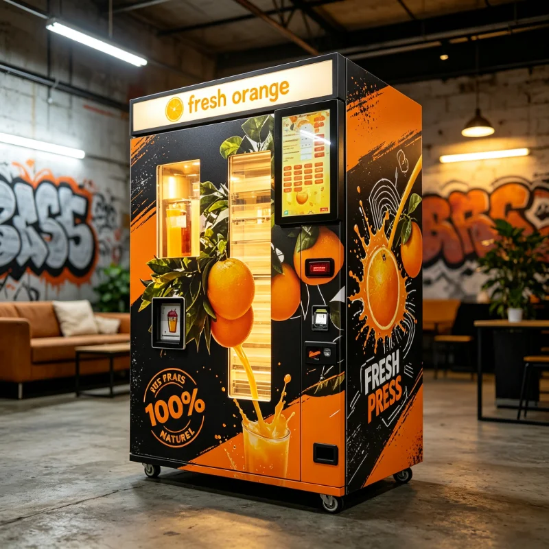 Fresh Lemon Orange Juice Vending Machine Customized Fully Automatic Natural Fruit Dispenser for Commercial Mall