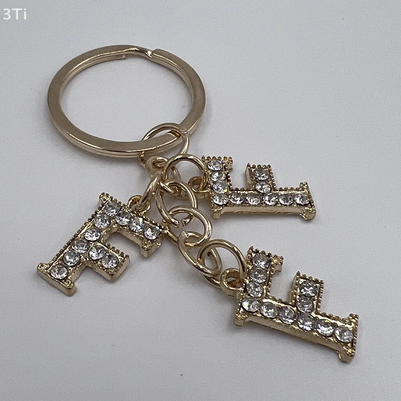 Модный брелок из сплава с буквами, полный бриллиант, брелок для ключей, сумка, подвеска, подвески, изысканное украшение для рюкзака, подарки на день рождения