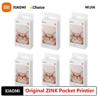 Original Xiaomi ZINK Papel de impresora de bolsillo Impresión fotográfica autoadhesiva 50 hojas Xiaomi Mini impresora fotográfica de bolsillo de 3 pulgadas-CN