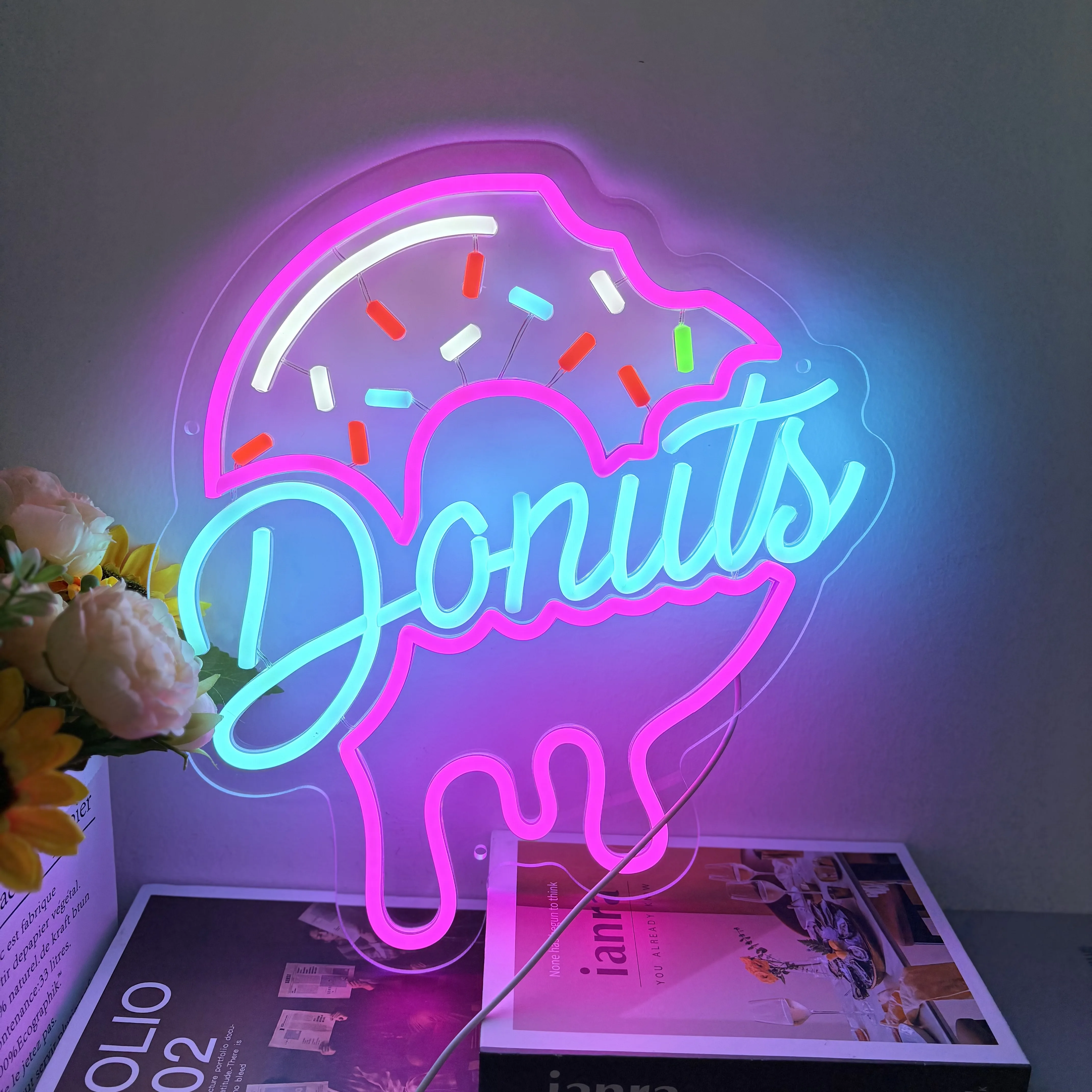 

Donuts Neon Sign, Donuts Shop Sign, Food Wall Decor, Custom Neon Sign for Business, Kitchen Decor Dining Room Wall Art Gift