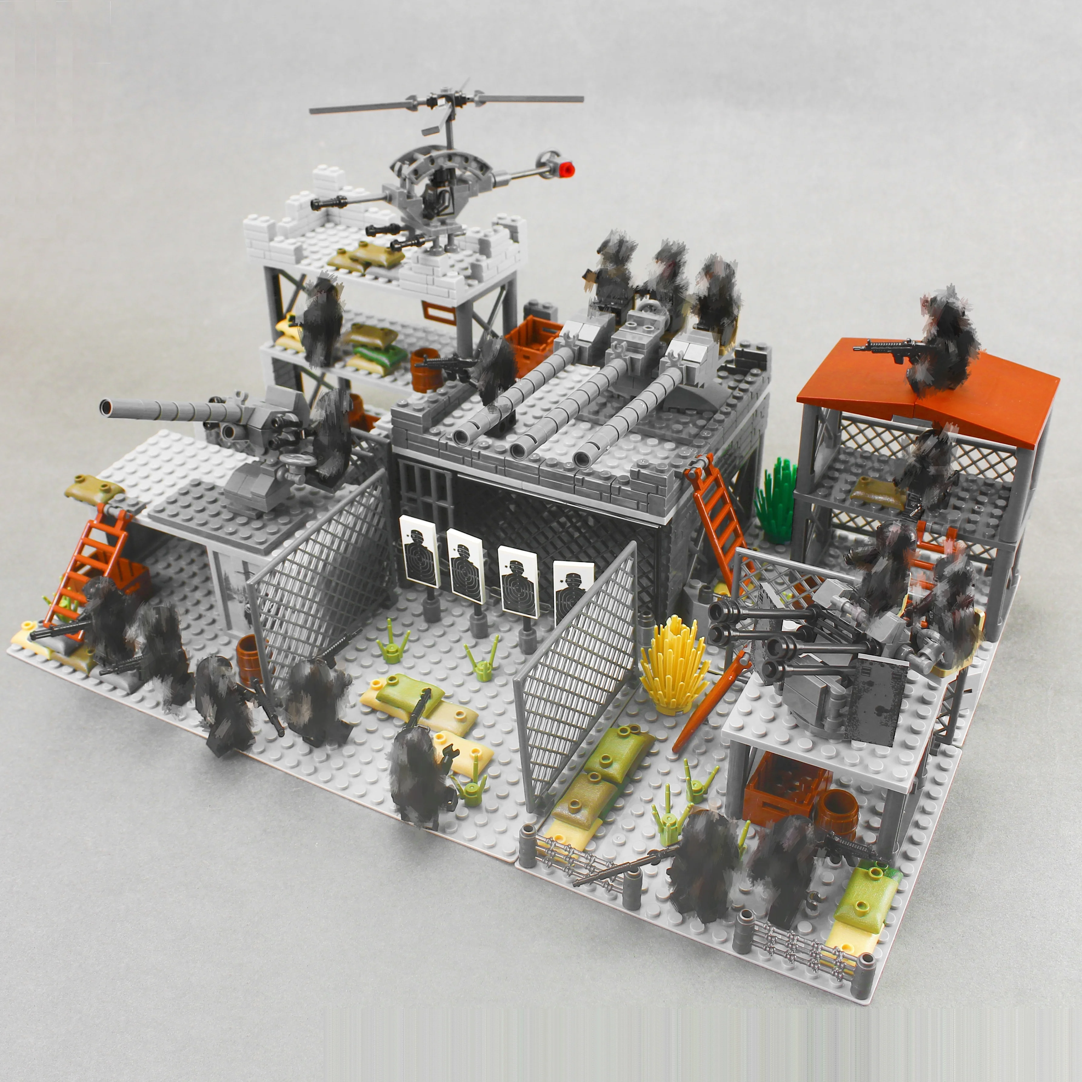 Lego Compatible Military Tank - Военная оборонительная база спецназа, сторожевая башня,