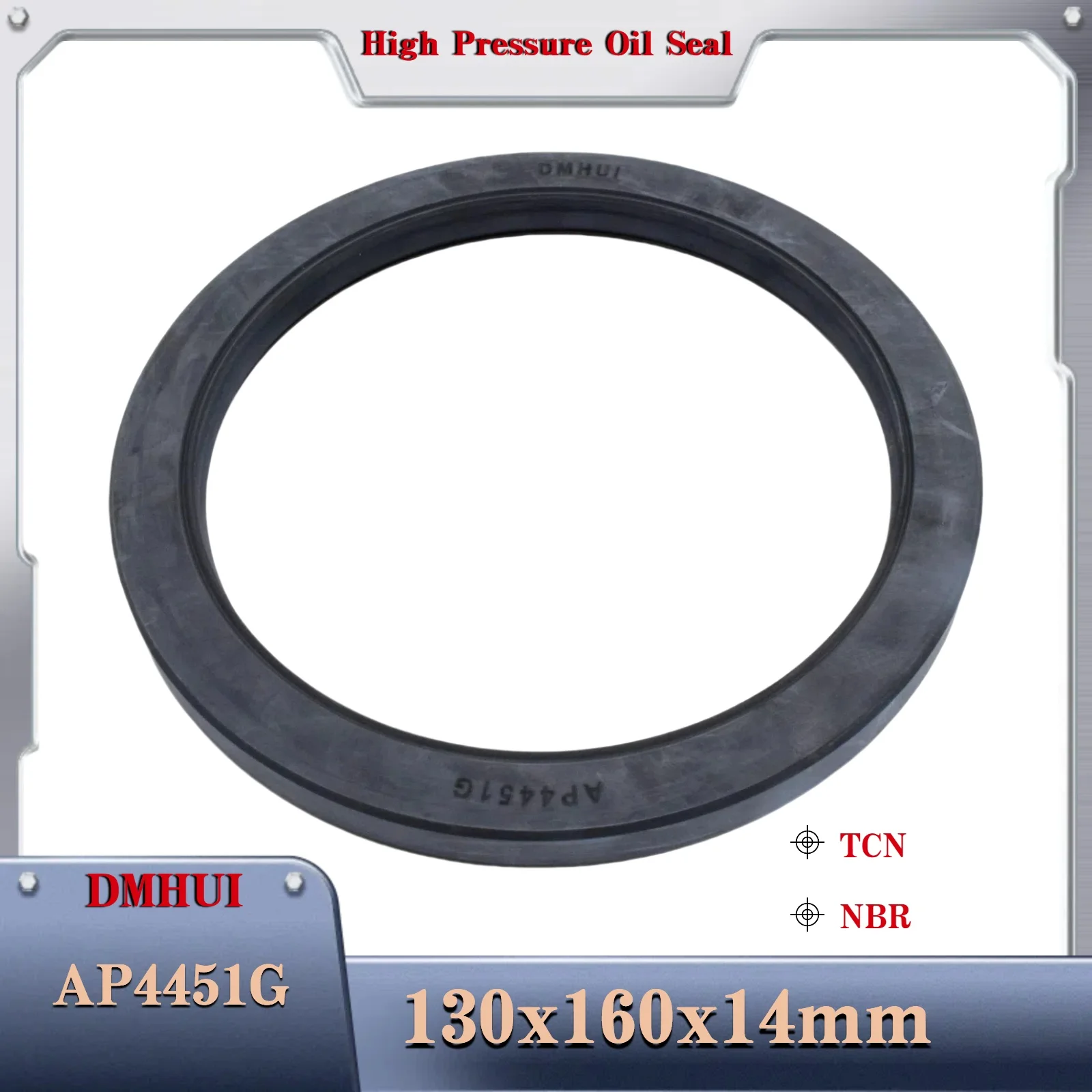 

Shaft oil seal 130x160x14 Fit for AP4451G Hydraulic Pump/Motor Rotary Shaft Seal,With Spring Metal Skeleton Lip Seal
