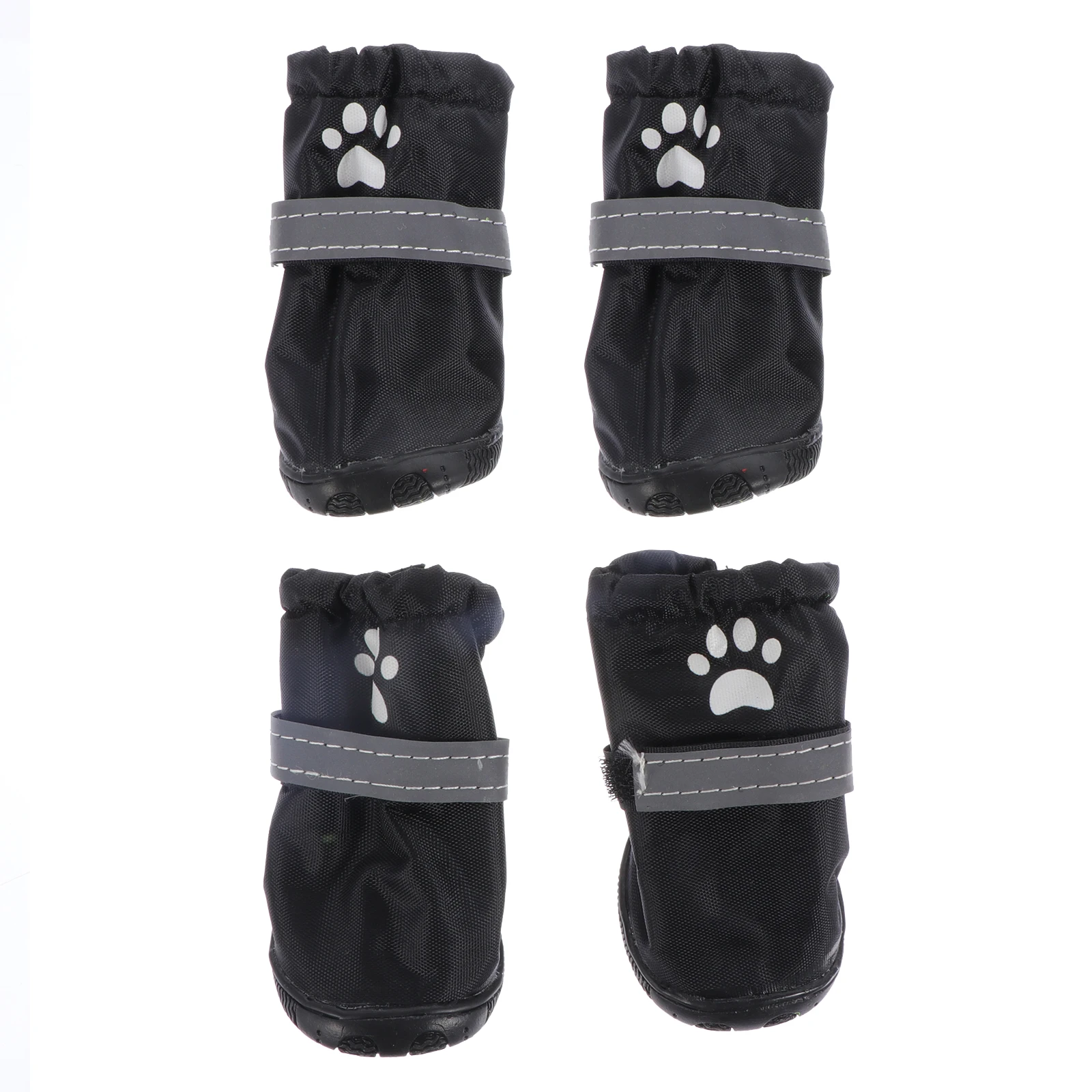 

4 Pcs Shoes Waterproof Dog Rain Boots for Dogs Puppy Pet Black Rainshoes Outdoor